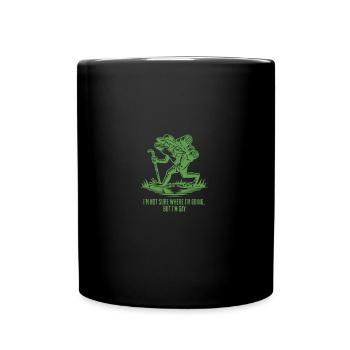 Je ne sais pas trop où je vais mais je suis Gay Frog - Mug uni - noir - Devant