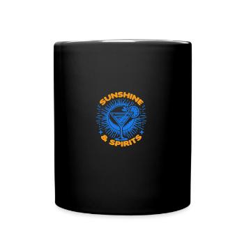 Sunshine & Spirits - Relaxing Day Drinking Vibes - Full Colour Mug - black - Front