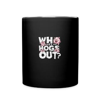 Who Let The Frogs Out Frog Lover - Tasse einfarbig - Schwarz - Vorne