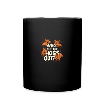 Who Let The Frogs Out Frog Lover - Tasse einfarbig - Schwarz - Vorne