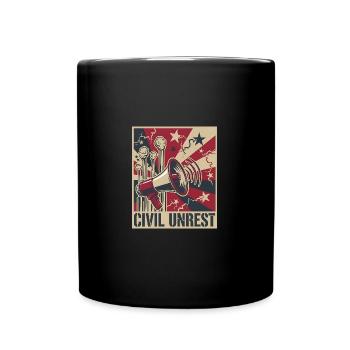 Civil Unrest Resist Propaganda Poster - Tasse einfarbig - Schwarz - Vorne
