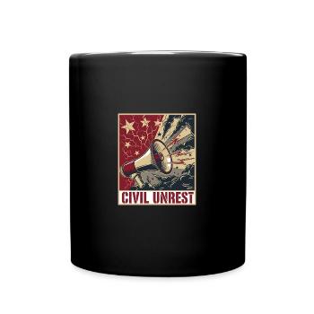 Civil Unrest Resist Propaganda Poster - Tasse einfarbig - Schwarz - Vorne