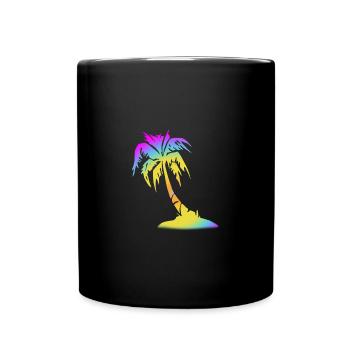 Palm Feeling - Tasse einfarbig - Schwarz - Vorne