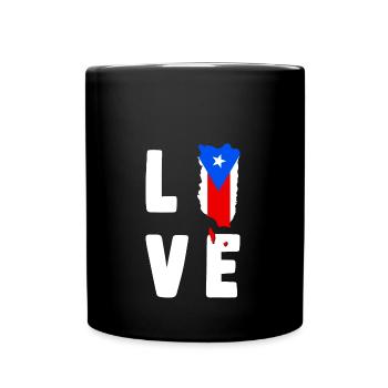 Puerto Rico - Tasse einfarbig - Schwarz - Vorne