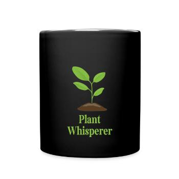 Chuchoteur de plantes - Mug uni - noir - Devant
