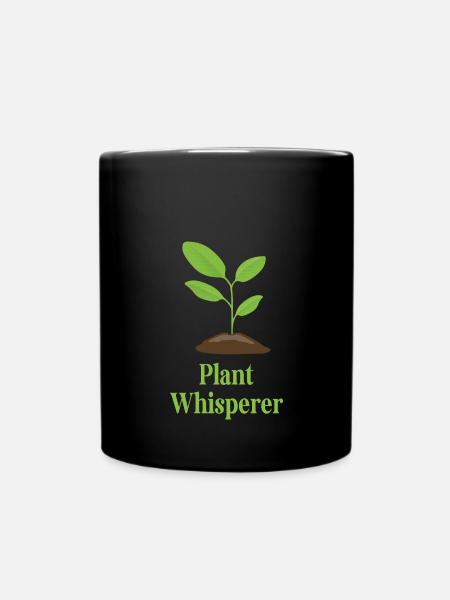 Pflanzen Flüsterer - Tasse einfarbig - Schwarz