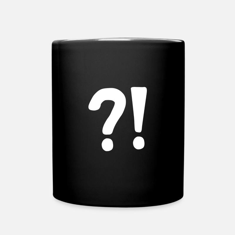 | point d’interrogation Point d’exclamation | icône | Confus - Mug uni - noir