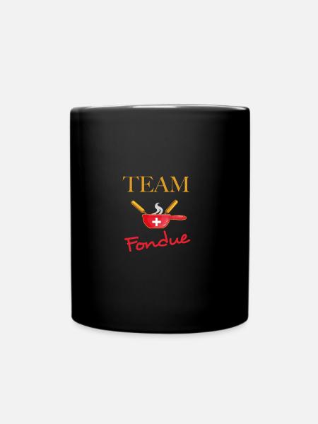 Team fondue suisse - Mug uni - noir