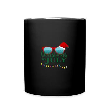 Christmas In July - Tasse einfarbig - Schwarz - Vorne