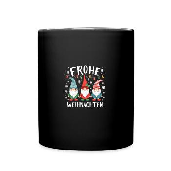 Frohe Weihnachten liebe Wichtel Xmas Gnome - Tasse einfarbig - Schwarz - Vorne