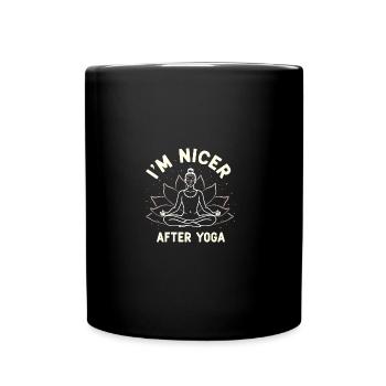 Drôle Yoga Méditation Chakra Jeu de mots - Mug uni - noir - Devant
