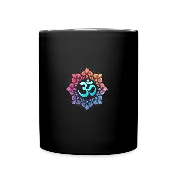 Om Mandala Spirituelles Zen Yoga Buddhistische - Tasse einfarbig - Schwarz - Vorne