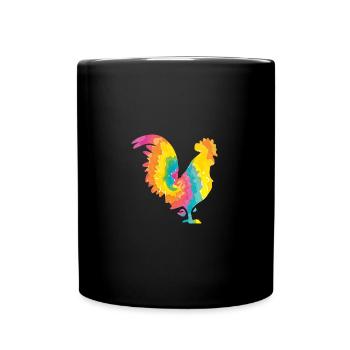 Chicken Rooster - Full Colour Mug - black - Front