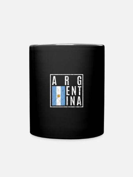 Argentinien - Tasse einfarbig - Schwarz