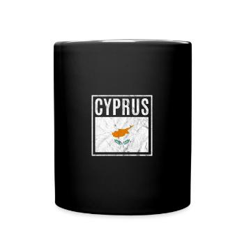 Zypern - Tasse einfarbig - Schwarz - Vorne