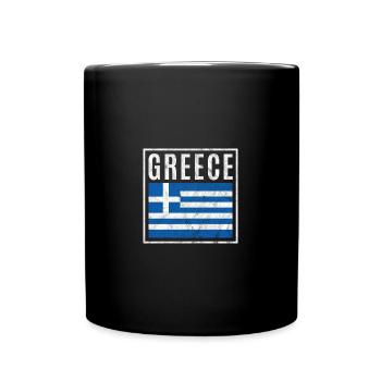 Griechenland - Tasse einfarbig - Schwarz - Vorne