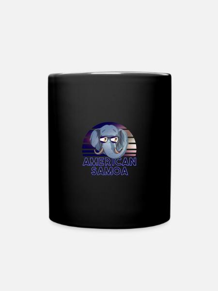 Amerikanisch-Samoa - Tasse einfarbig - Schwarz