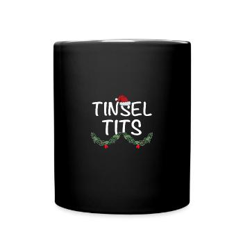 Jingle Balls et Tinsel Tits Funny Matching Christ - Mug uni - noir - Devant