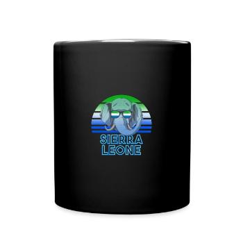 Sierra Leone - Tasse einfarbig - Schwarz - Vorne