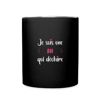 rh qui déchire - Mug uni - noir - Devant