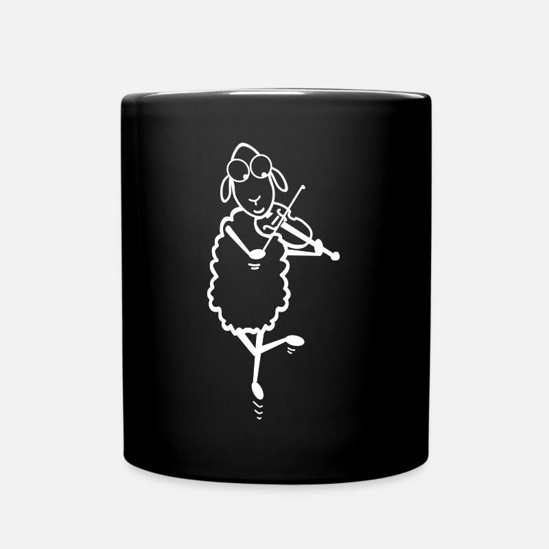 Schaf spielt Geige - Tasse einfarbig - Schwarz