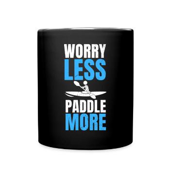Kajak Geschenkidee Kanu Paddeln Kajakfahren - Tasse einfarbig - Schwarz - Vorne