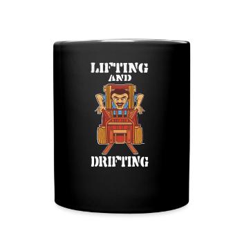 drôle de dicton, levage et dérive chariot élévateur - Mug uni - noir - Devant