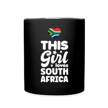 South Africa flag Africa South African flag - Full Colour Mug - black - Front