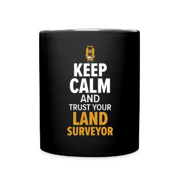 Restez calme et faites confiance à votre terre - Mug uni - noir - Devant