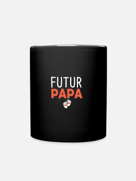 Schwangerschaft des werdenden Vaters - Tasse einfarbig - Schwarz
