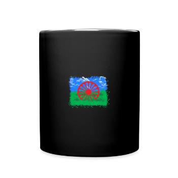 Roma and Sinti Flag Freedom and Nature - Full Colour Mug - black - Front