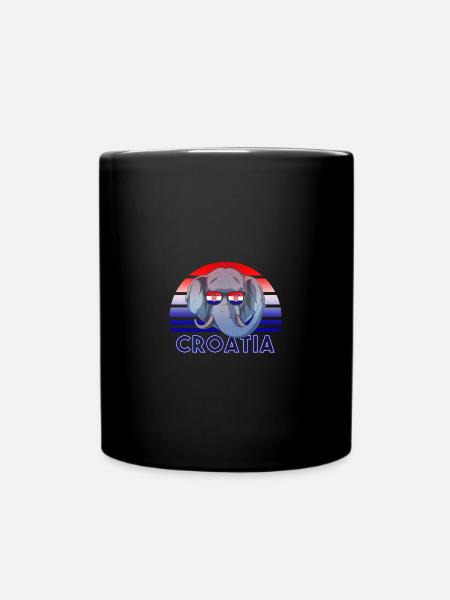 Kroatien - Tasse einfarbig - Schwarz
