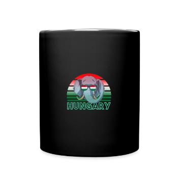 Ungarn - Tasse einfarbig - Schwarz - Vorne