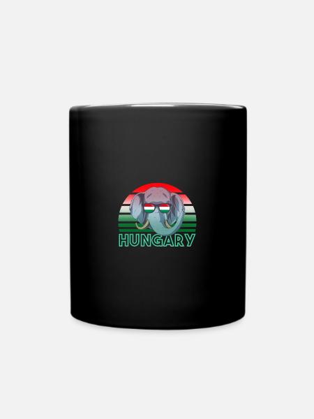 Ungarn - Tasse einfarbig - Schwarz
