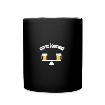 Buvez équilibré - Mug uni - noir - Devant