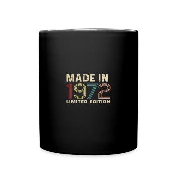 Retro Vintage Made 1972 - Full Colour Mug - black - Front