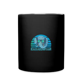Kasachstan - Tasse einfarbig - Schwarz - Vorne