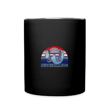 Niederlande - Tasse einfarbig - Schwarz - Vorne