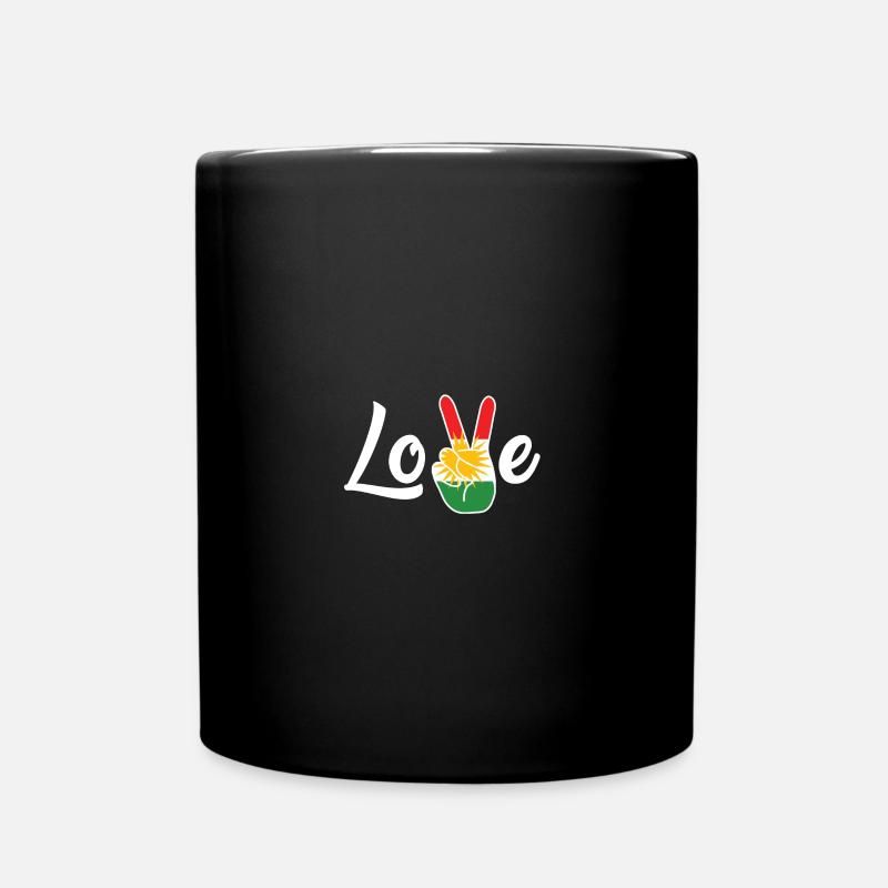 Love Liebe Kurdistan - Tasse einfarbig - Schwarz