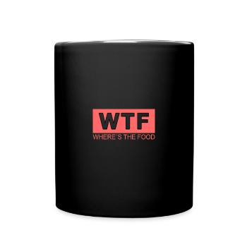 WTF? Where is the food? - Full Colour Mug - black - Front