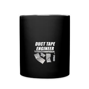 duct tape engineer - Tasse einfarbig - Schwarz - Vorne