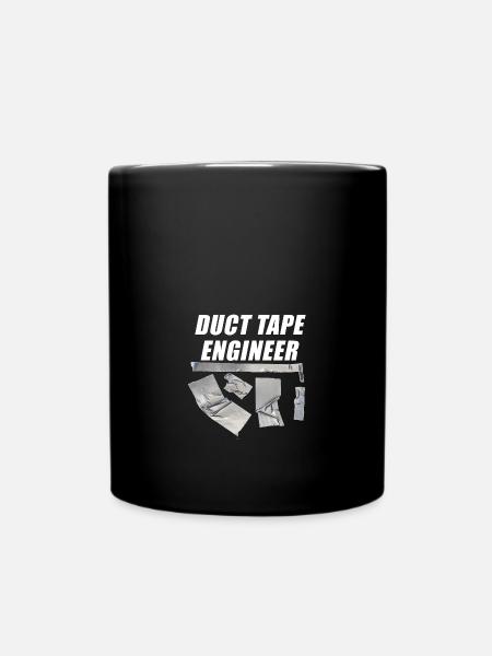 duct tape engineer - Tasse einfarbig - Schwarz