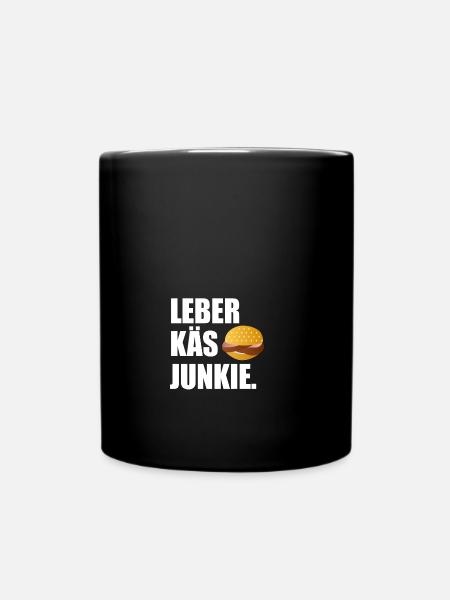 Leberkäsjunkie - Tasse einfarbig - Schwarz