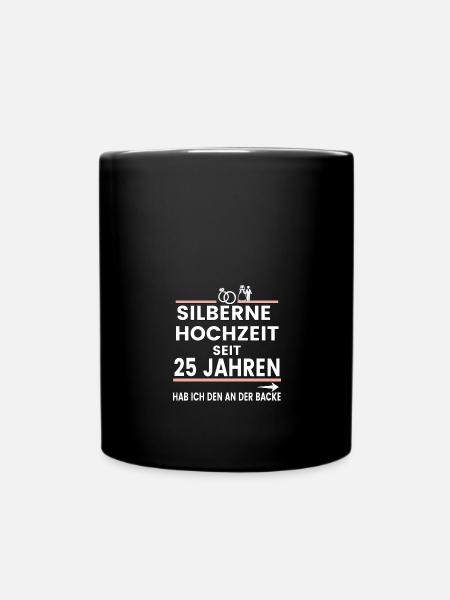 Silberne Hochzeit seit 25 Jahren verheiratet - Tasse einfarbig - Schwarz