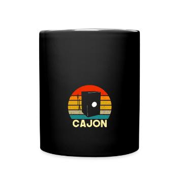 cajon vintage instrument - Full Colour Mug - black - Front
