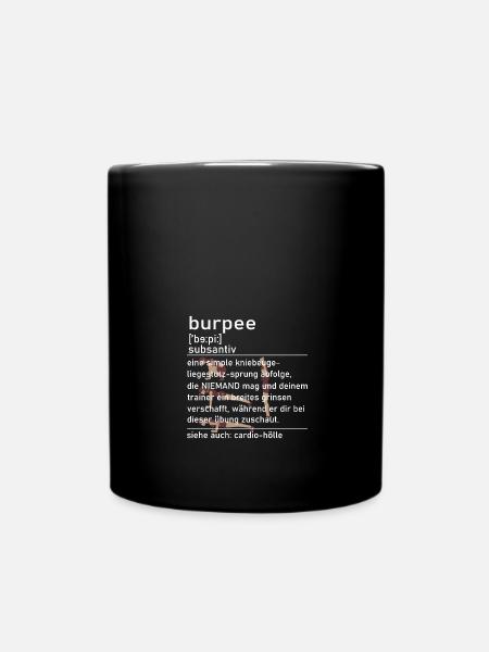 burpee definition - Tasse einfarbig - Schwarz