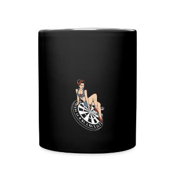 Darts saying design - Full Colour Mug - black - Front
