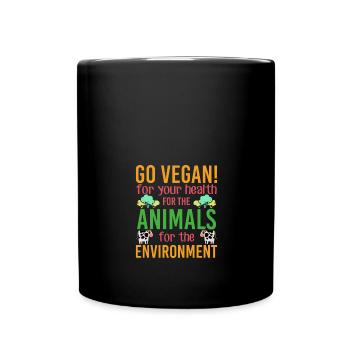 Vegan Vegan Lifestyle Animal Welfare Environmental Protection - Full Colour Mug - black - Front