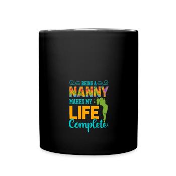 Funny babysitter nanny childminder saying - Full Colour Mug - black - Front