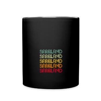 Saarland Retro Vintage Design - Tasse einfarbig - Schwarz - Vorne